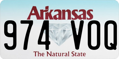 AR license plate 974VOQ