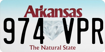 AR license plate 974VPR