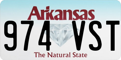 AR license plate 974VST