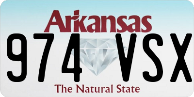 AR license plate 974VSX