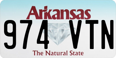 AR license plate 974VTN