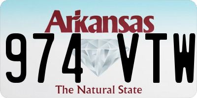AR license plate 974VTW