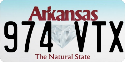 AR license plate 974VTX