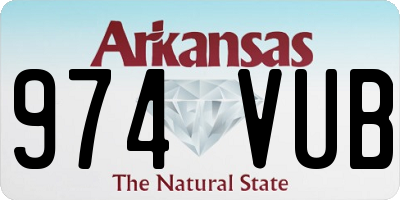 AR license plate 974VUB