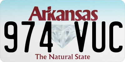 AR license plate 974VUC