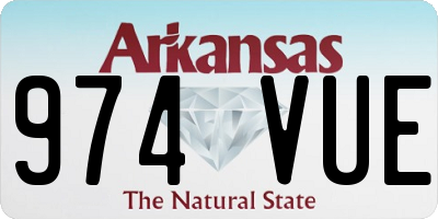 AR license plate 974VUE