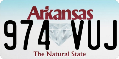 AR license plate 974VUJ