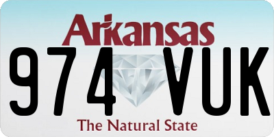 AR license plate 974VUK