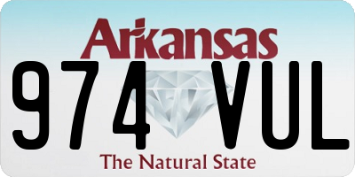AR license plate 974VUL