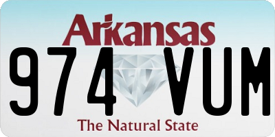 AR license plate 974VUM