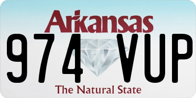 AR license plate 974VUP