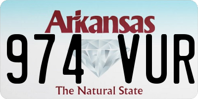 AR license plate 974VUR