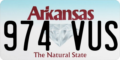 AR license plate 974VUS