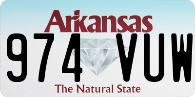 AR license plate 974VUW