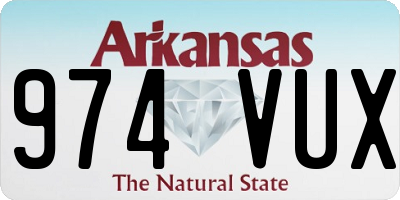 AR license plate 974VUX