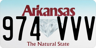 AR license plate 974VVV
