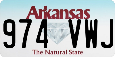 AR license plate 974VWJ