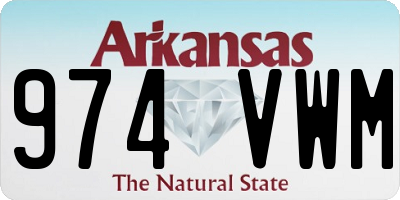 AR license plate 974VWM