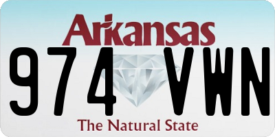 AR license plate 974VWN