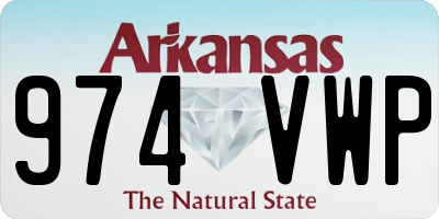 AR license plate 974VWP
