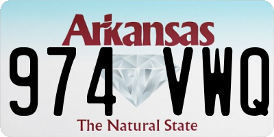 AR license plate 974VWQ