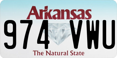 AR license plate 974VWU