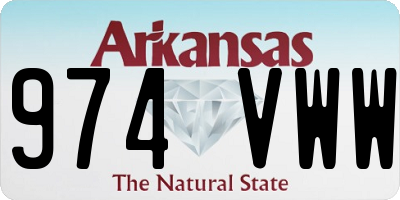 AR license plate 974VWW