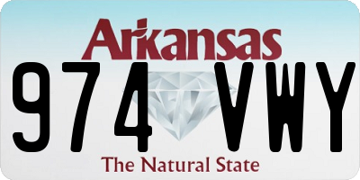 AR license plate 974VWY