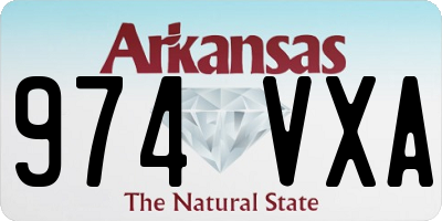 AR license plate 974VXA