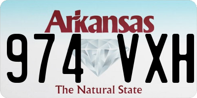 AR license plate 974VXH