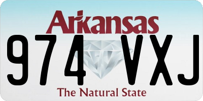 AR license plate 974VXJ