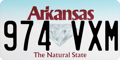 AR license plate 974VXM