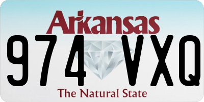 AR license plate 974VXQ