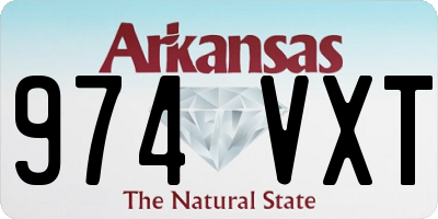 AR license plate 974VXT