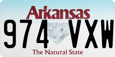 AR license plate 974VXW
