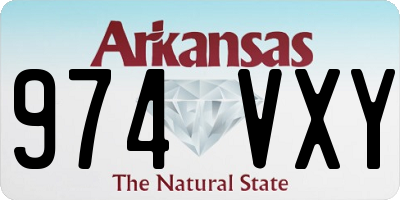 AR license plate 974VXY