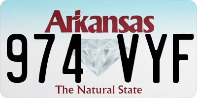 AR license plate 974VYF