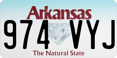 AR license plate 974VYJ