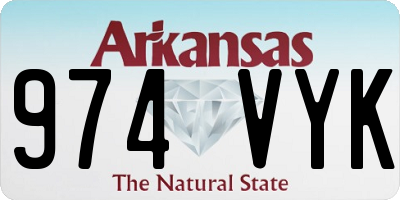 AR license plate 974VYK