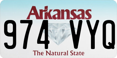 AR license plate 974VYQ