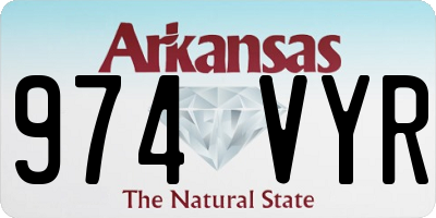 AR license plate 974VYR