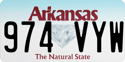 AR license plate 974VYW
