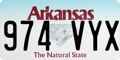 AR license plate 974VYX