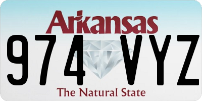 AR license plate 974VYZ