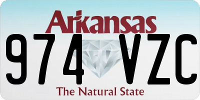 AR license plate 974VZC