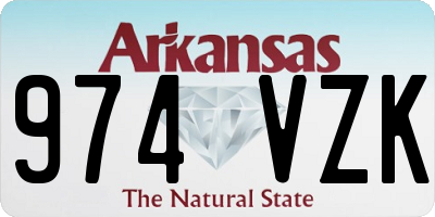 AR license plate 974VZK
