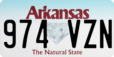 AR license plate 974VZN