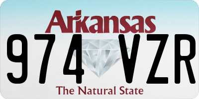 AR license plate 974VZR