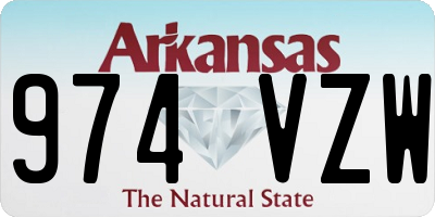 AR license plate 974VZW