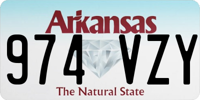 AR license plate 974VZY